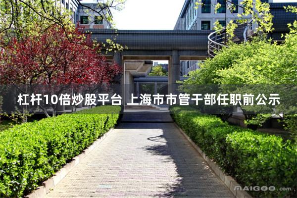 杠杆10倍炒股平台 上海市市管干部任职前公示