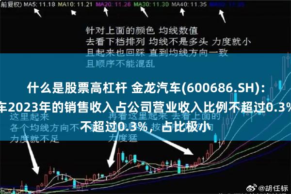 什么是股票高杠杆 金龙汽车(600686.SH)：无人驾驶客车2023年的销售收入占公司营业收入比例不超过0.3%，占比极小