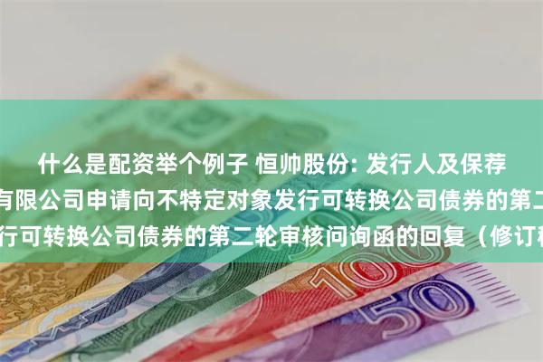 什么是配资举个例子 恒帅股份: 发行人及保荐机构关于宁波恒帅股份有限公司申请向不特定对象发行可转换公司债券的第二轮审核问询函的回复（修订稿）